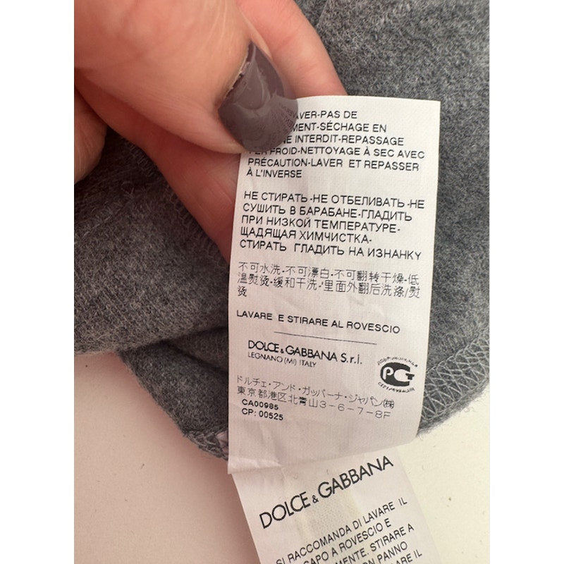 Dolce & Gabbana D&G NWT Men's Gray Wool Blend Sweater IT 52 Made in Italy