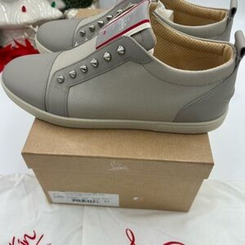 Men's Christian Louboutin F. A. V. Fique slip on sneakers size 43 made in Italy.