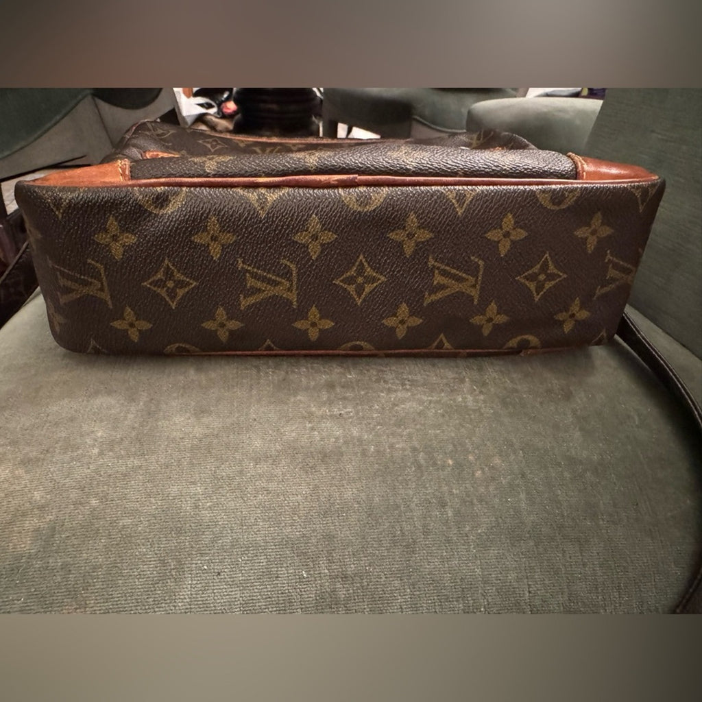 Louis Vuitton Brown Monogram Potomac top zip shoulder bag with adjustable strap