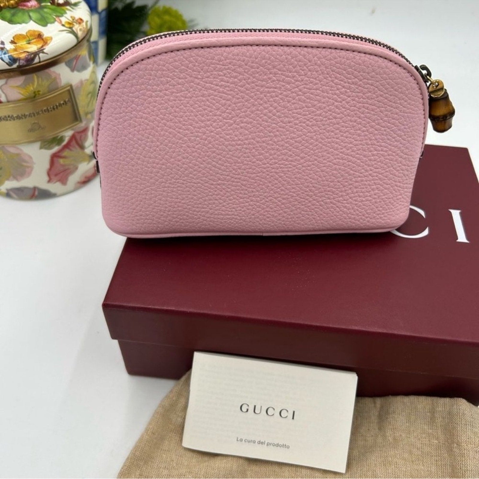 Women's pink Gucci, Marmont GG Beauty/ cosmetic case/second bag Made in Italy