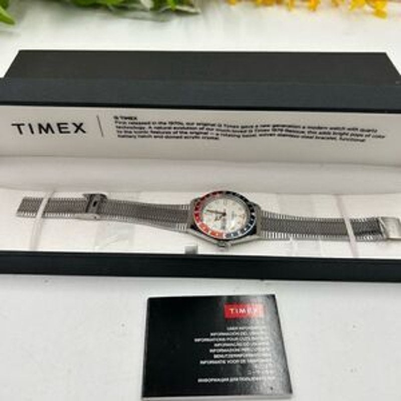 Men’s Timex Q re-issue stainless steel quartz watch 38mm