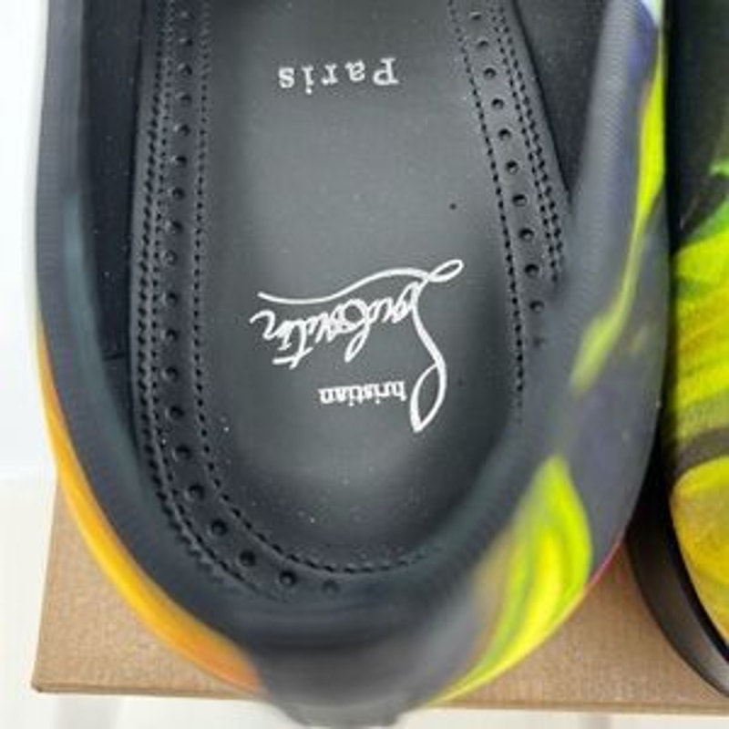 Men's Christian Louboutin dandy chick satin loafer size 44 made in Italy