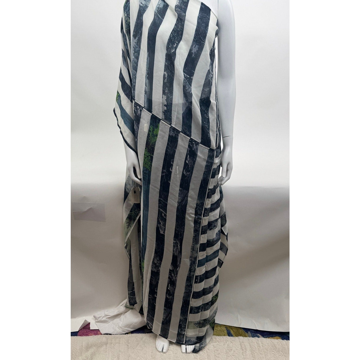 Dries Van Noten Striped Patterned Wrap – Multi-Way Dress, Skirt, Top & Head Wrap