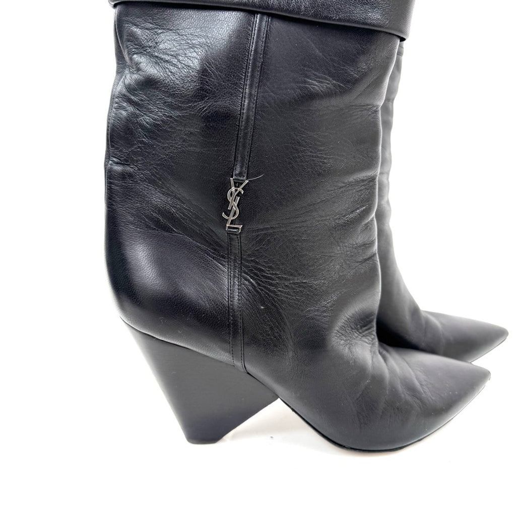 YSL Niki boots in black Size 40, These are the Double Flap bag of the YSL Shoe