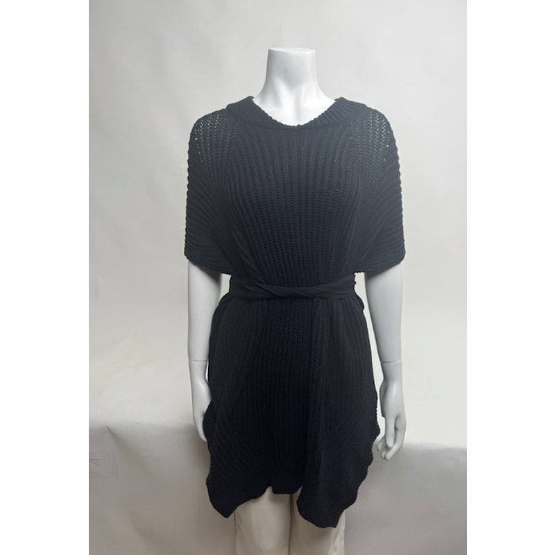 Alexander Wang NWT Black Asymmetrical Knit Mini Dress Sweater Size S