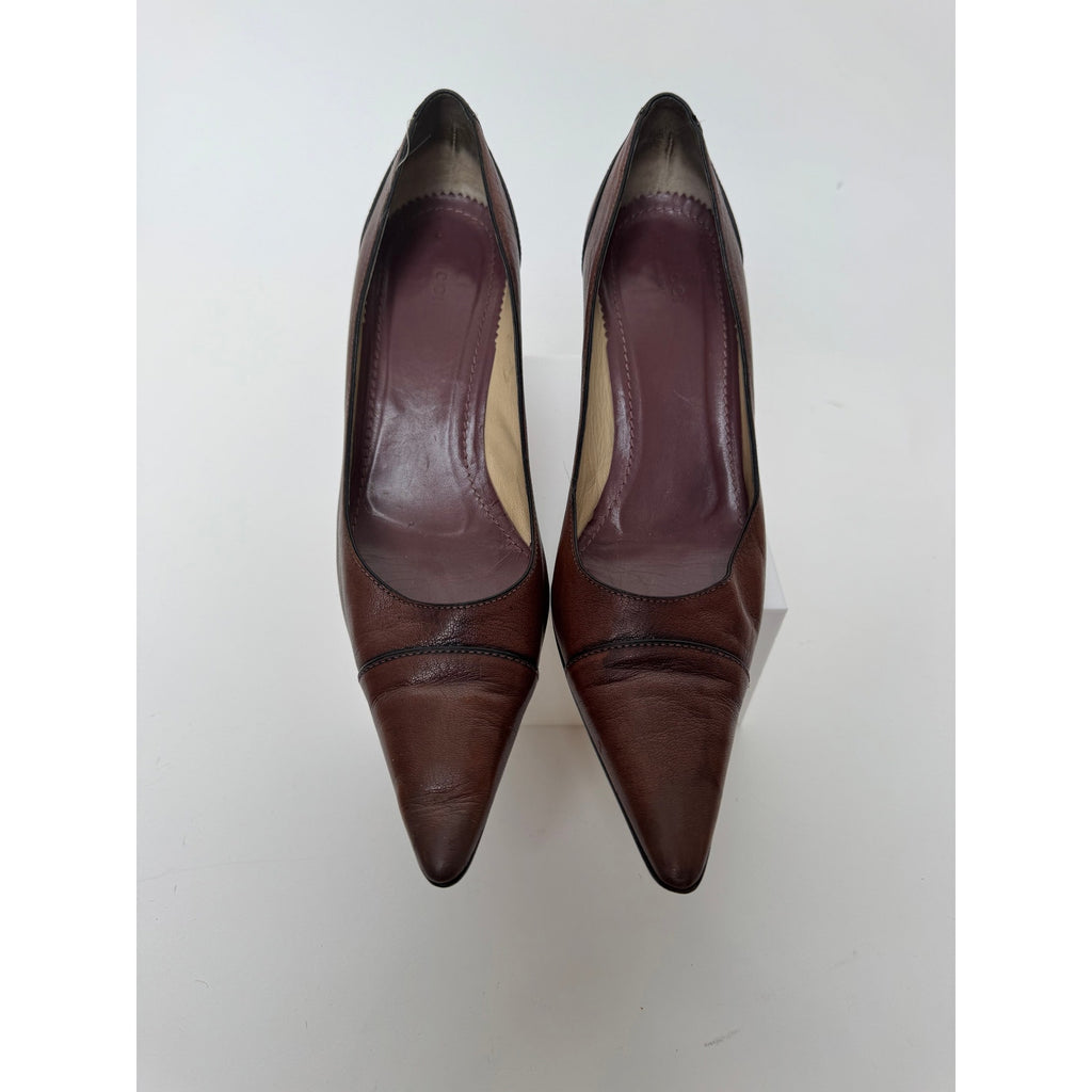 Gucci Brown Leather Pump Heels Size 11