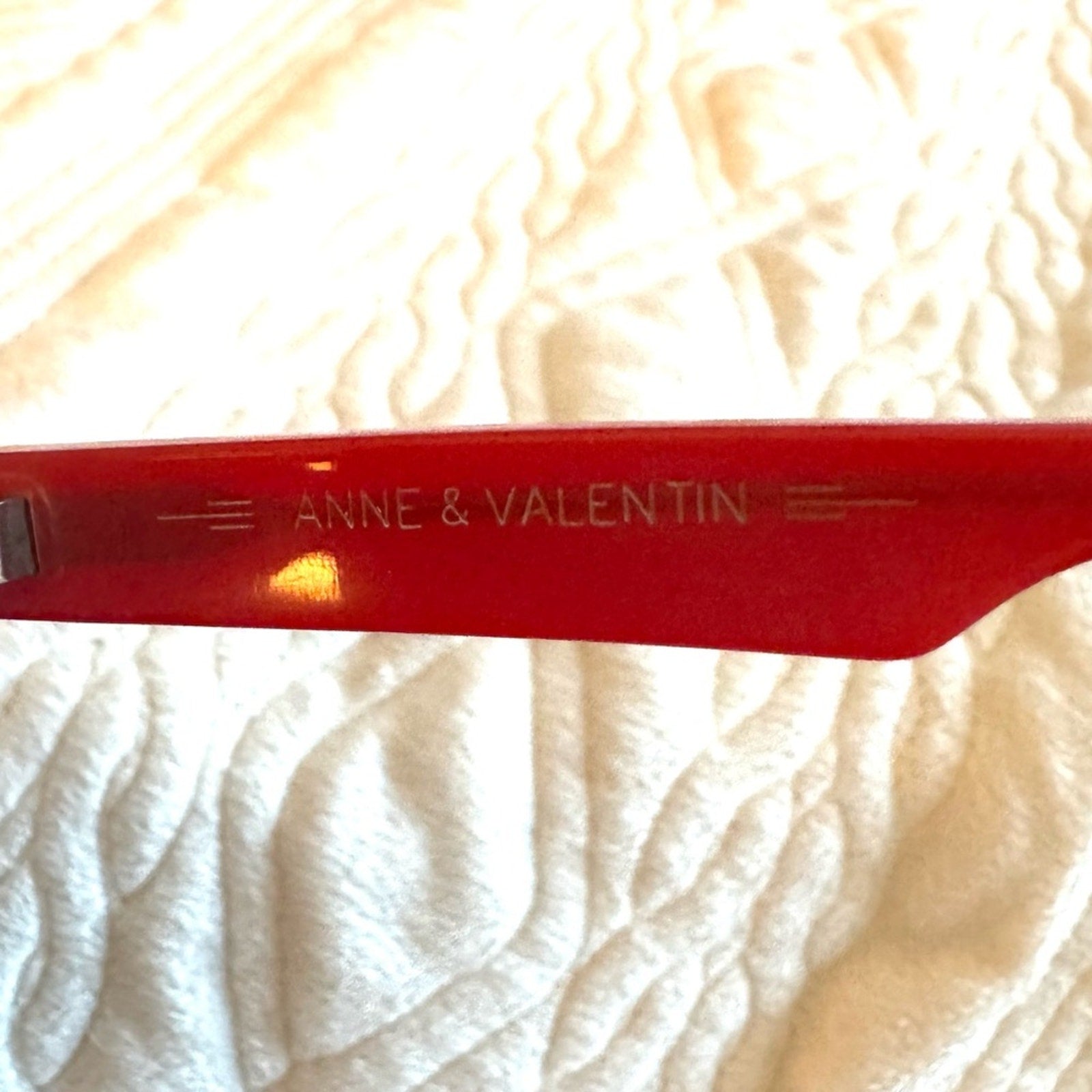 Anne & Valentin custom frames hand crafted in France 
Eyeglass Art Red Black