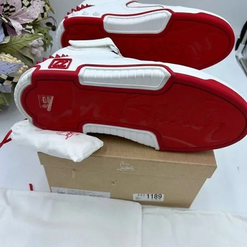 Men’s Christian Louboutin, Astroloubi leather sneakers, size 44 made in Italy