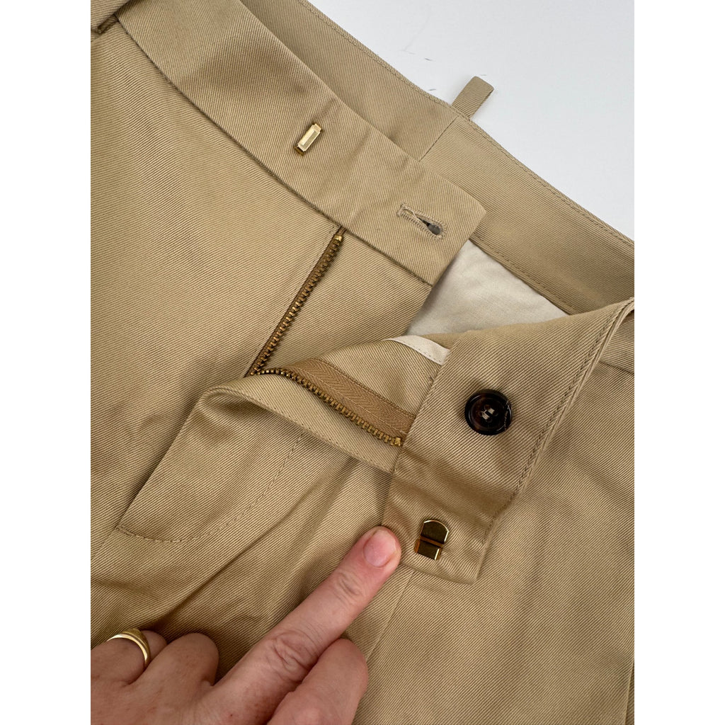 DSQUARED2 NWT Khaki 100% Cotton Pants Size 40 Made in Italy