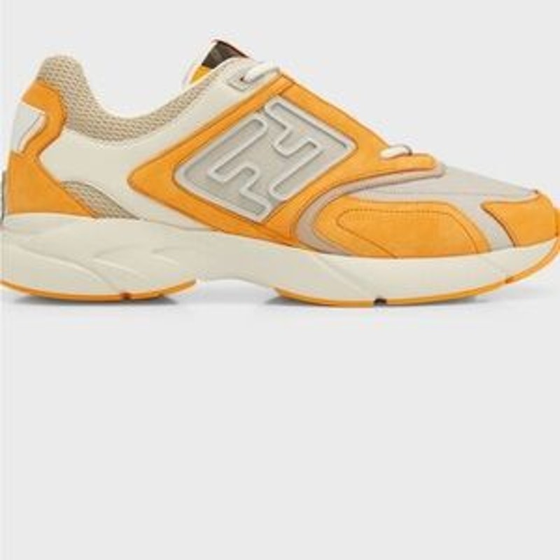 Fendi Men's FF logo textile runner sneakers size 12 made in Italy