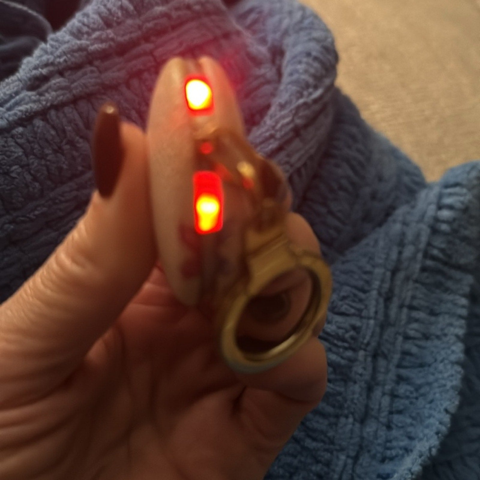 Louis Vuitton Murikami Monogram  Light up Keychain/bag charm with gold detail