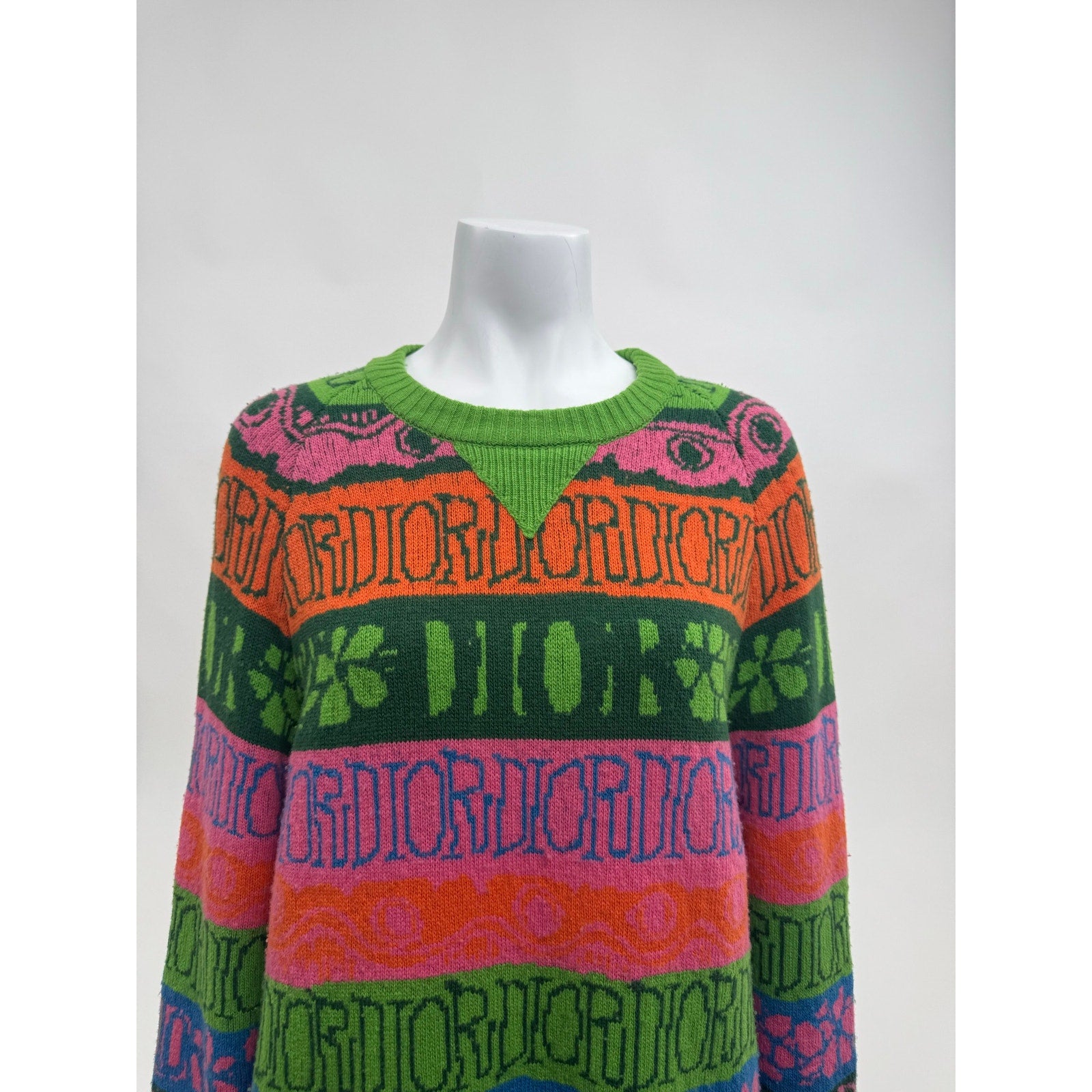 Men's Dior x Stussy Collab Wool Sweater – Oversized Size M Fits Like L