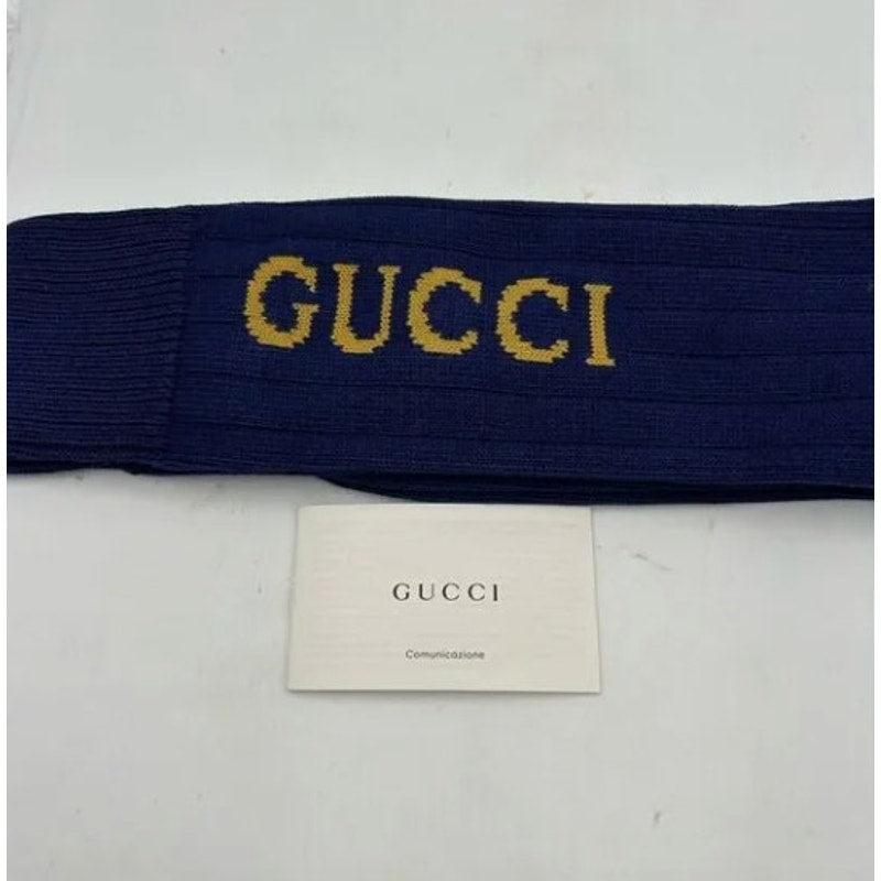 Men's Gucci intarsia logo socks size medium, made in Italy