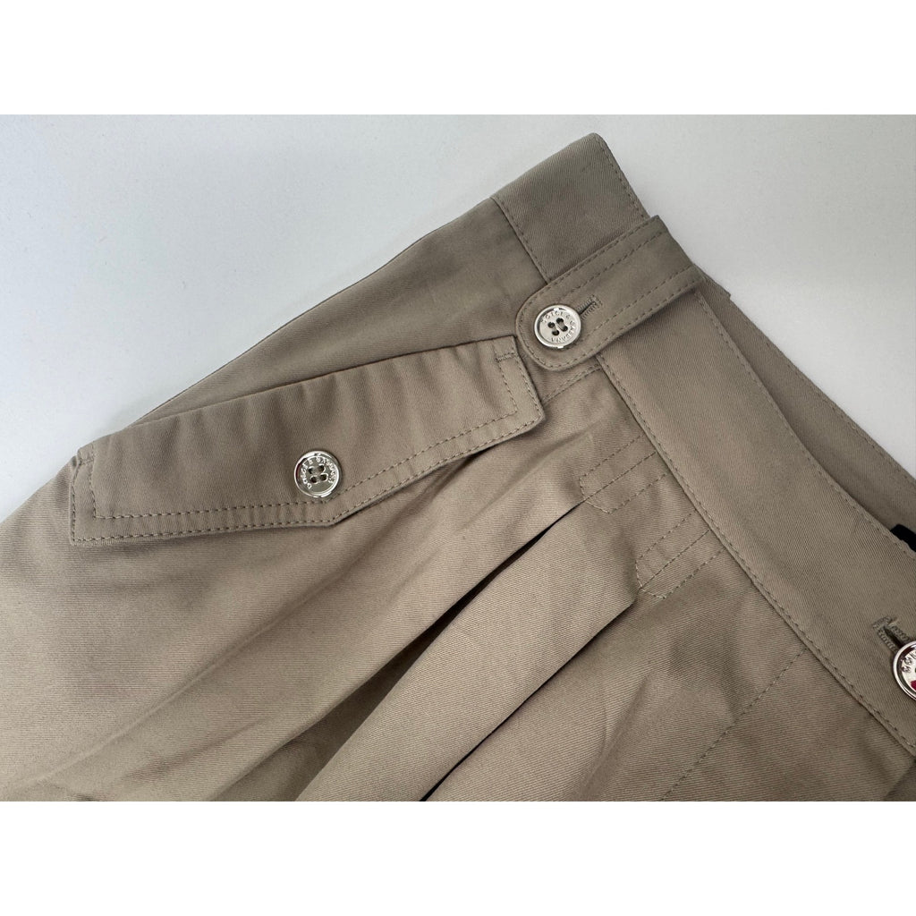 Dolce & Gabbana NWT Khaki Cotton Pants with Ankle Zip Detail Size IT 42 / US 6