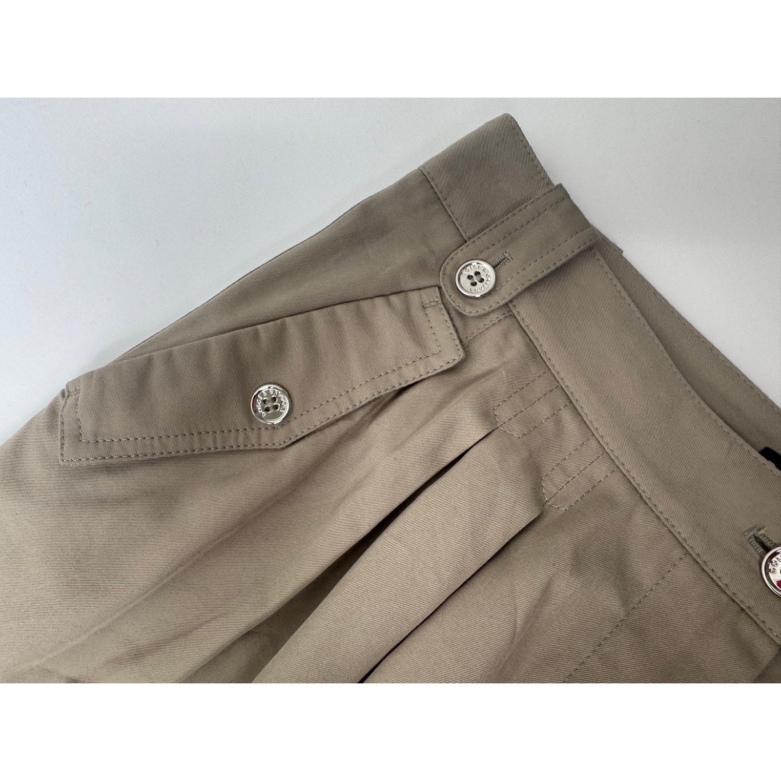 Dolce & Gabbana NWT Khaki Cotton Pants with Ankle Zip Detail Size IT 42 / US 6