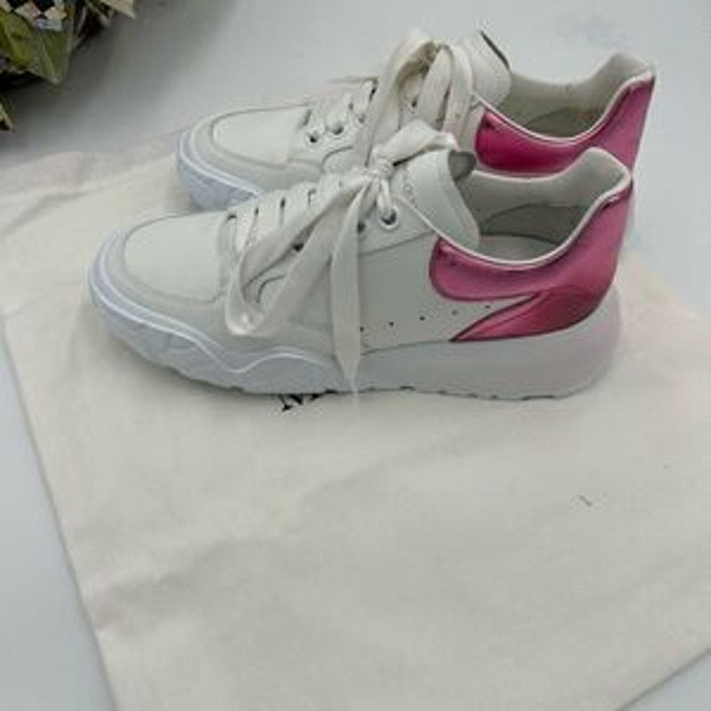 Women’s Alexander McQueen low top metallic sneaker size 38 made in Italy