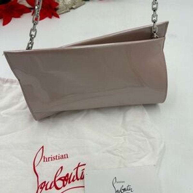 Women's Christian Louboutin LOUBITWIST patent Leather clutch/shoulder bag