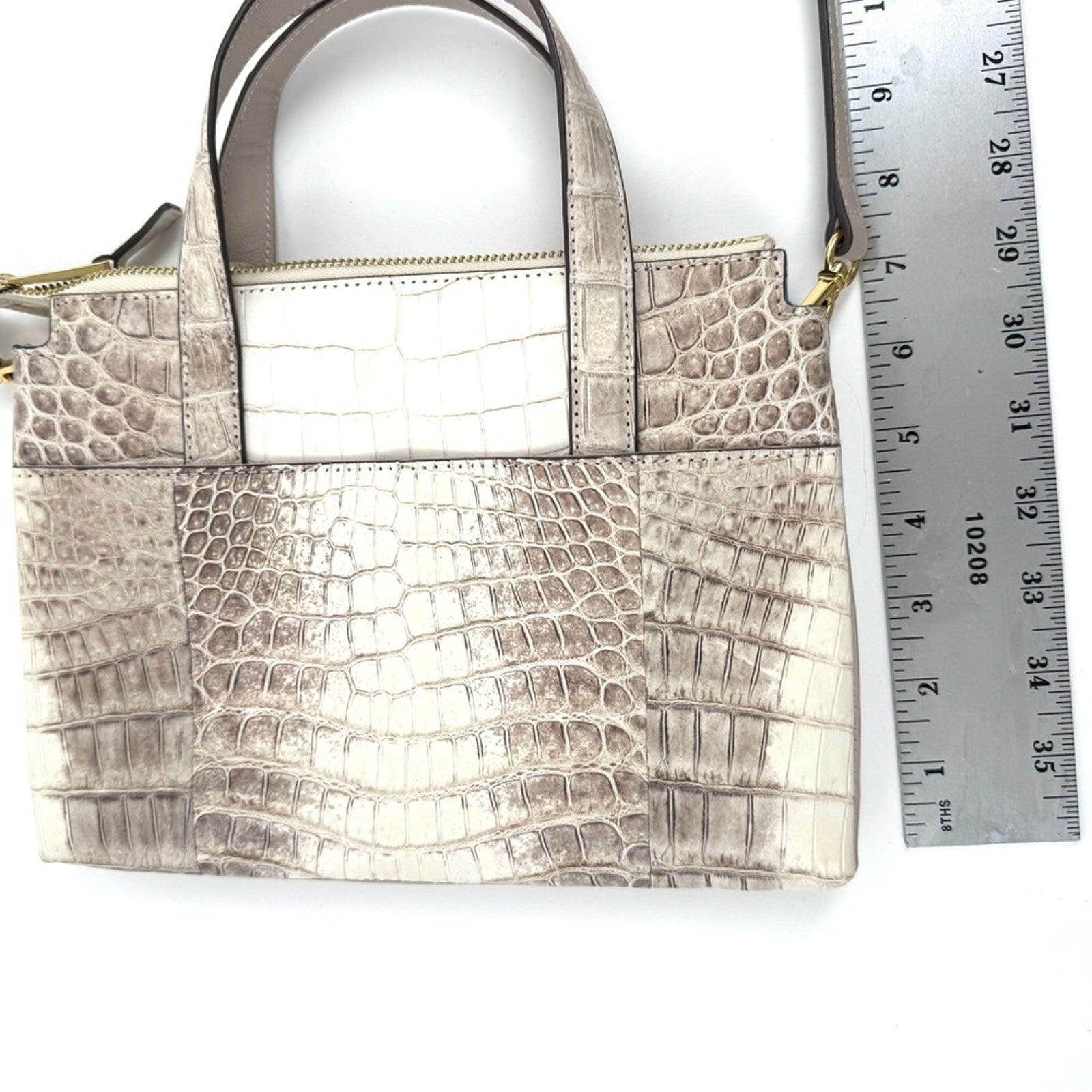 Niloticus crocodile Pelley Lusso two way bag NWT blue interior/adjustable strap