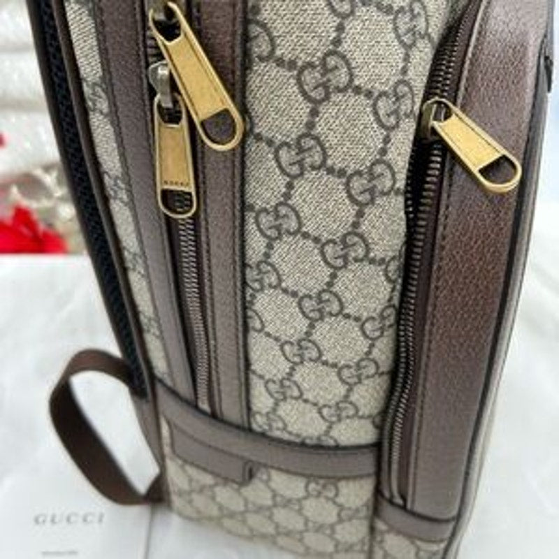 Gucci Ophedia GG Supreme, canvas and leather backpack made in Italy NWT