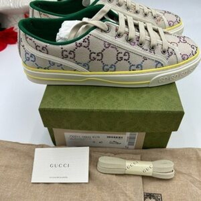 Women's Gucci tennis 1977 low top sneakers in canvas with multicolor crystals 40