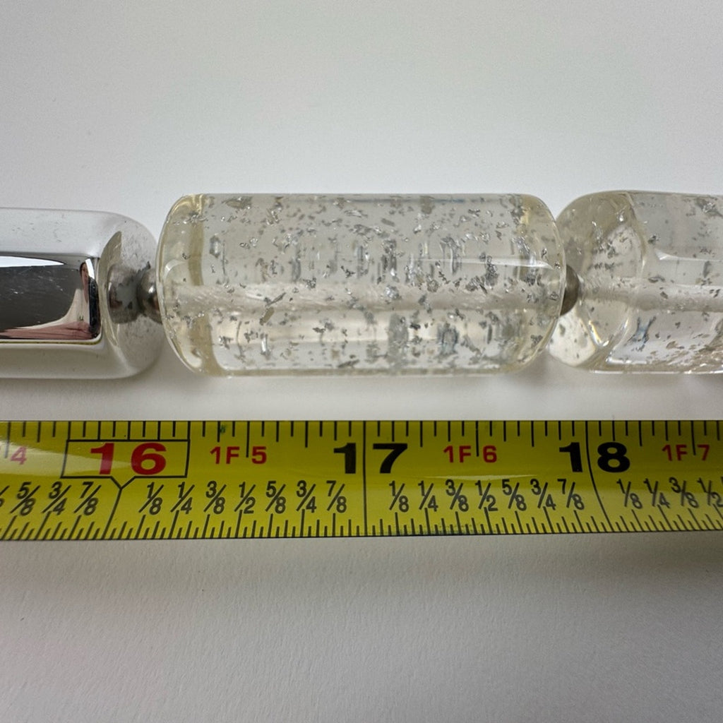 Clear Geometric Statement Necklace Modern Design