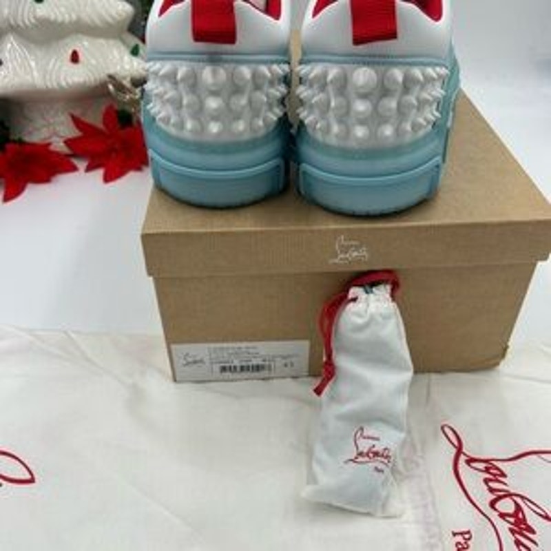 Christian Louboutin Mens Astroloubi low top leather trimmed sneakers size 43