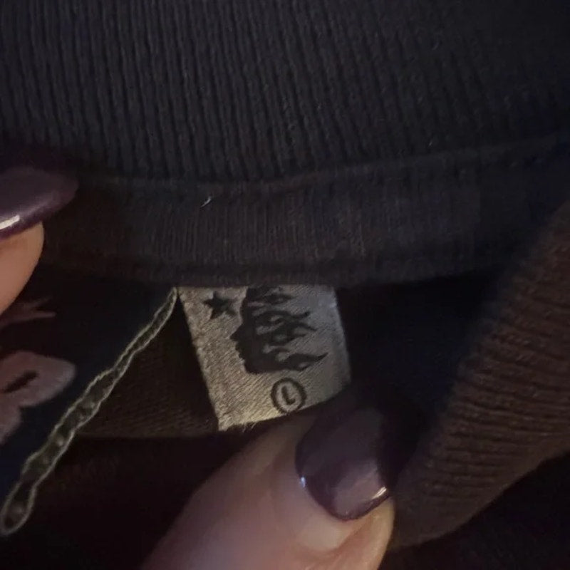 Hellstar Size Large NWOT’s maroon and white graphic T ..oversized heavyweight