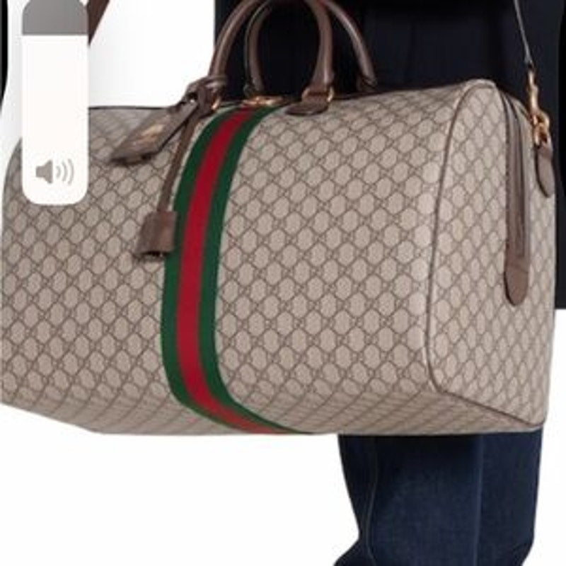 Gucci LARGE Savoy, duffel bag, GG supreme brown and tan, made in Italy NWT