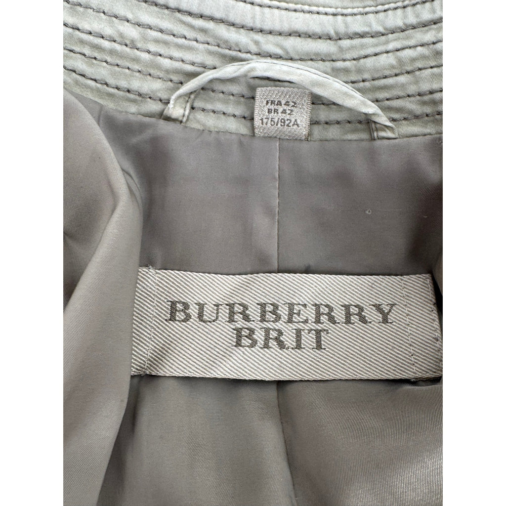 Burberry Brit Women's Khaki Olive-Tone Jacket – Size US 10 (Fits Medium)