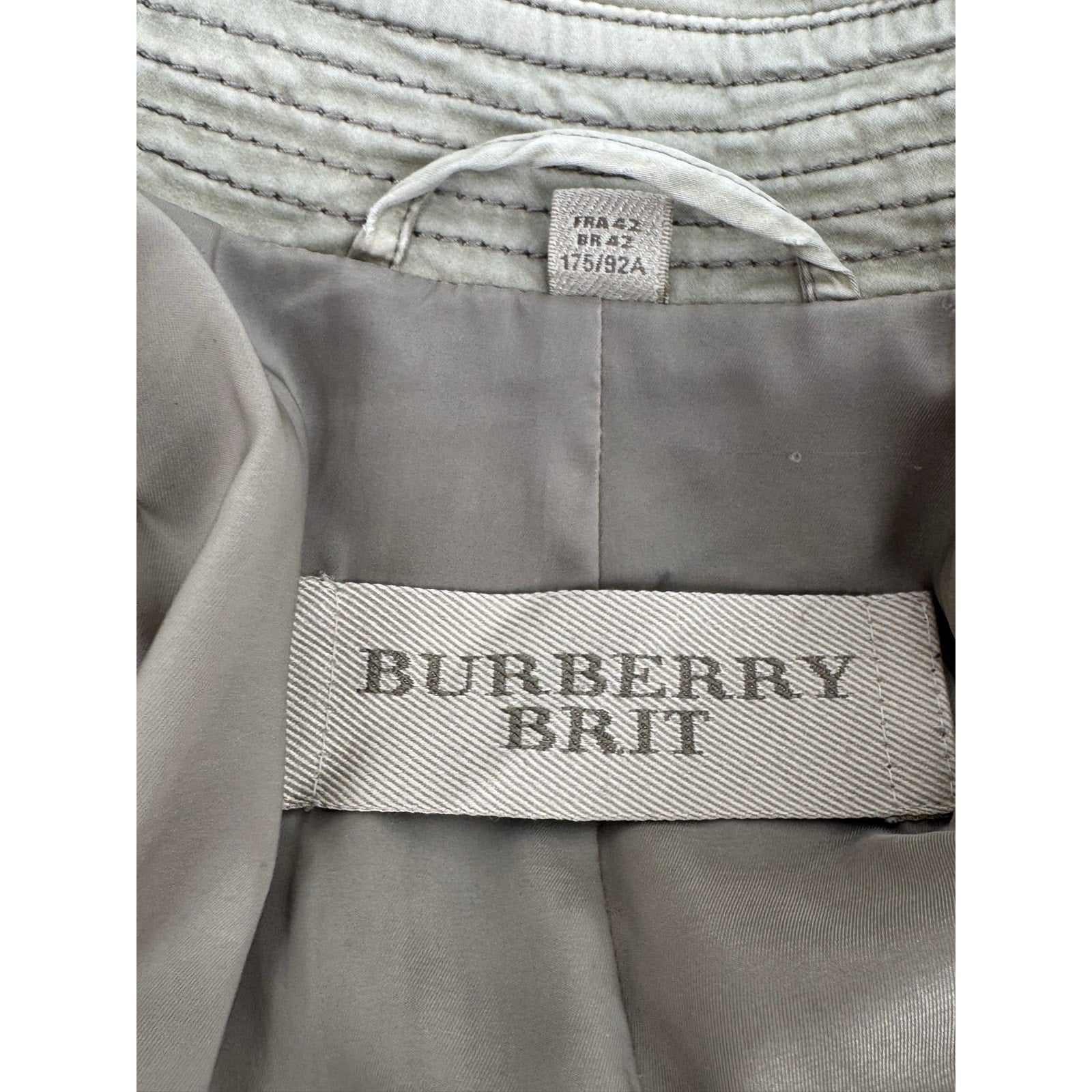 Burberry Brit Women's Khaki Olive-Tone Jacket – Size US 10 (Fits Medium)