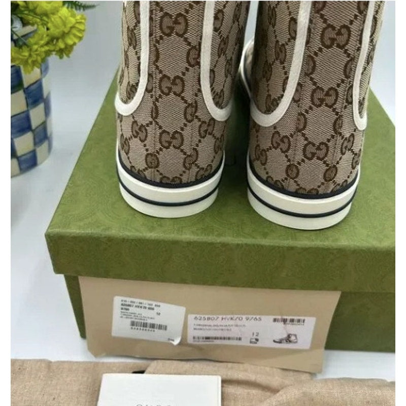 Men's Gucci 1977 tennis high top sneakers size 12 made in Italy