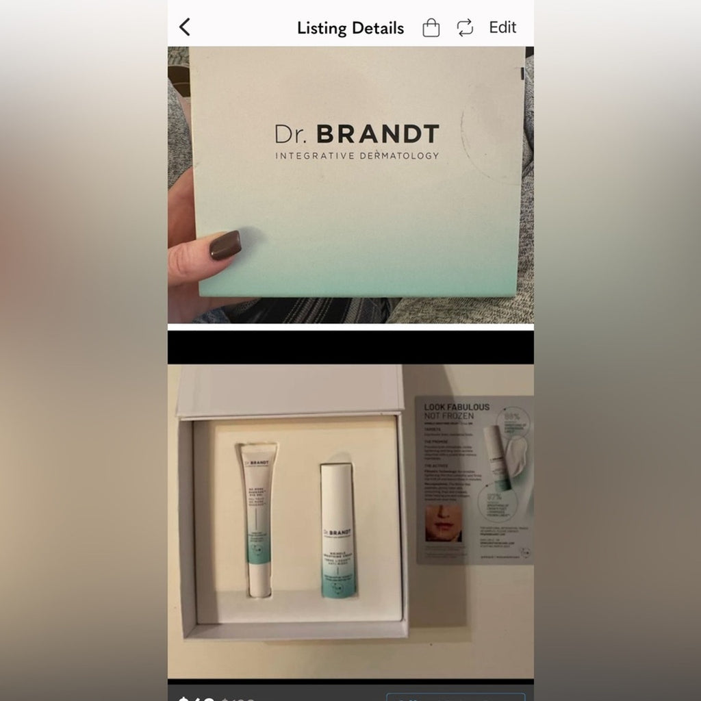 Dr. Brandt Skincare Box including Eye Gel & Wrinkle Smoothing Cream New in Box