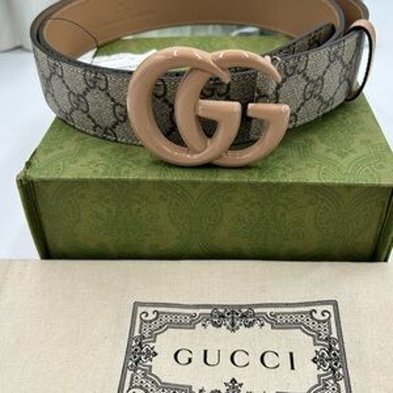 Men's Gucci, GG Marmont, Supreme canvas belt size 120 cm/46 inches made in Italy