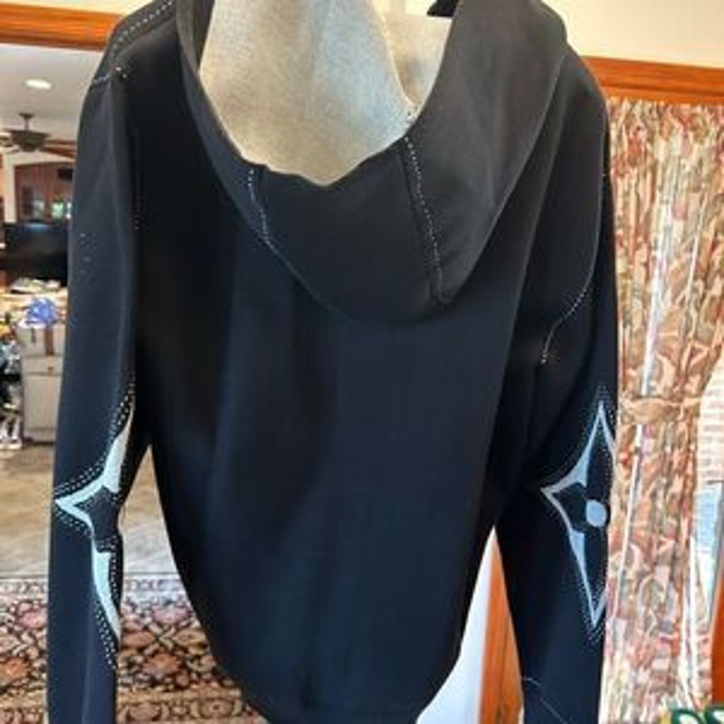 Men’s Louis Vuitton graphic intarsia zip front hoodie four XL limited edition