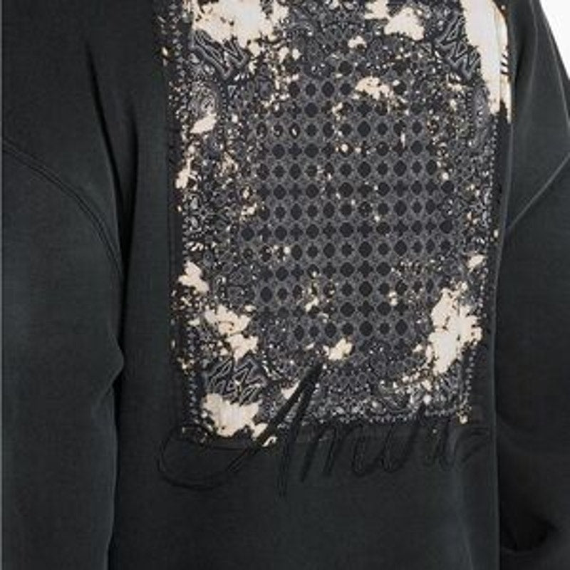 Men's Amiri bleach bandanna cotton oversized hoodie size XXL made in Italy