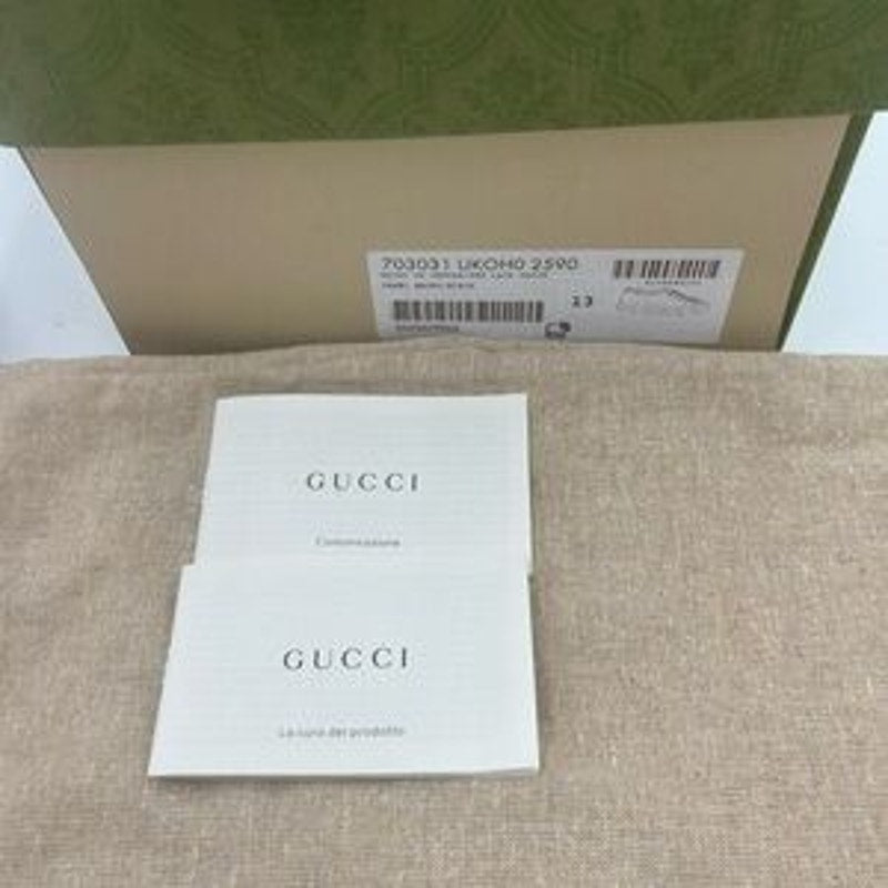 Gucci Beige and Brown low top sneakers size 13 made in Spain