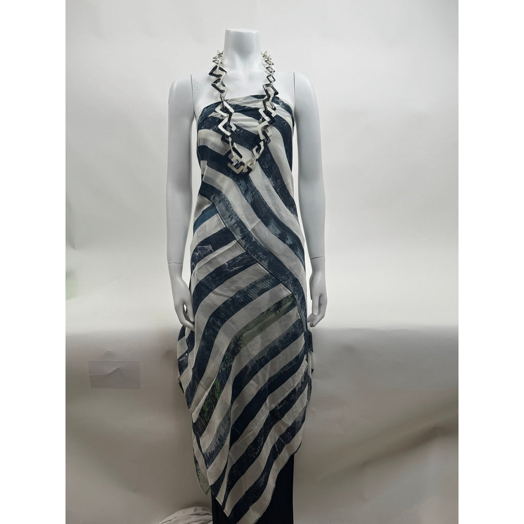 Dries Van Noten Striped Patterned Wrap – Multi-Way Dress, Skirt, Top & Head Wrap