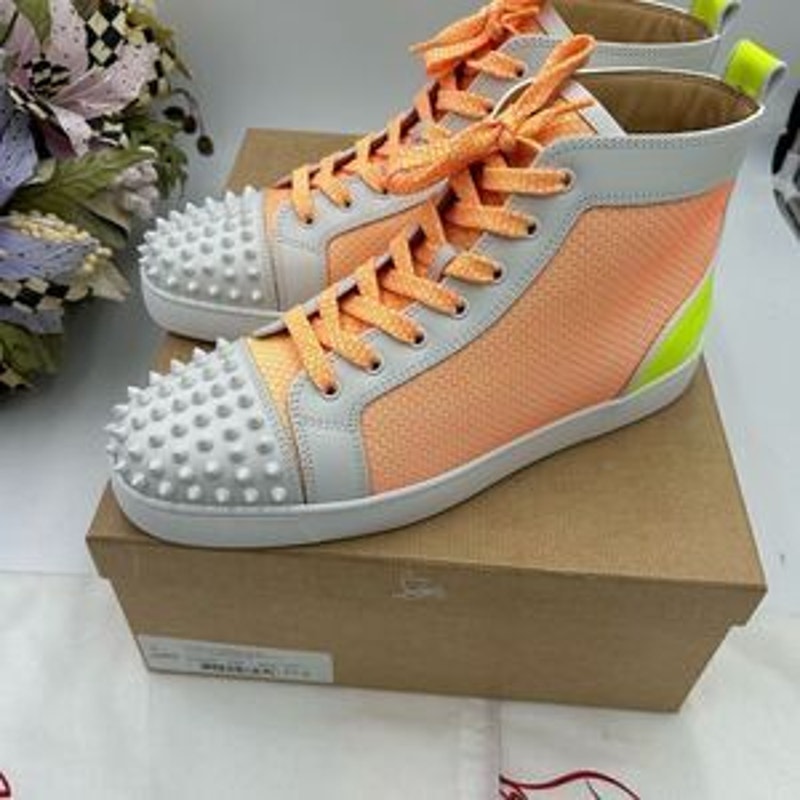 Men’s Christian Louboutin fun Lou spikes high tops size 43.5 made in Italy