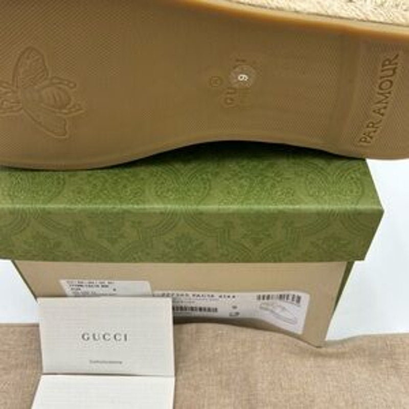 Men's Gucci interlocking G Espadrilles in blue denim size 9, made in Spain
