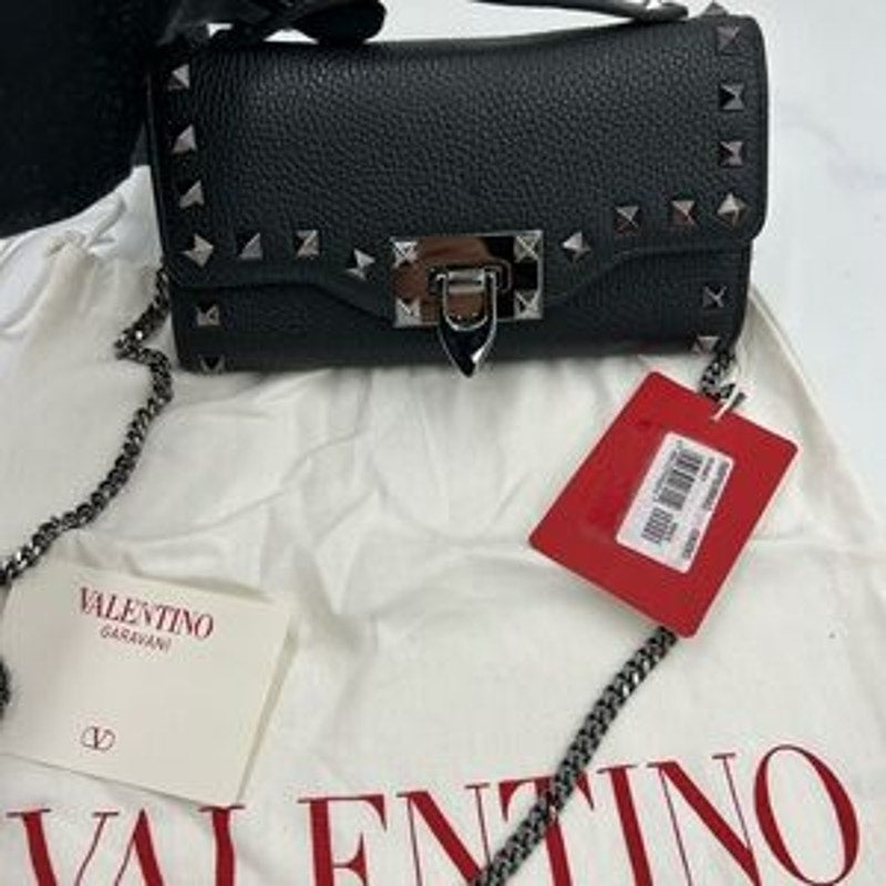 Women's Valentino Garavani rock stud, wallet on a chain made in Italy