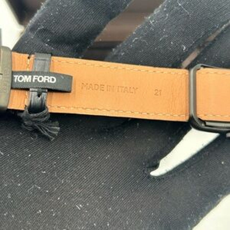 Tom Ford men's N001 Black Leather watch Swiss quartz movement NWT