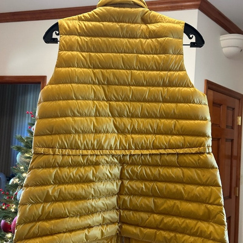 Moncler men's down Quilted Vest cinched waist, and drawstring Tie size 1