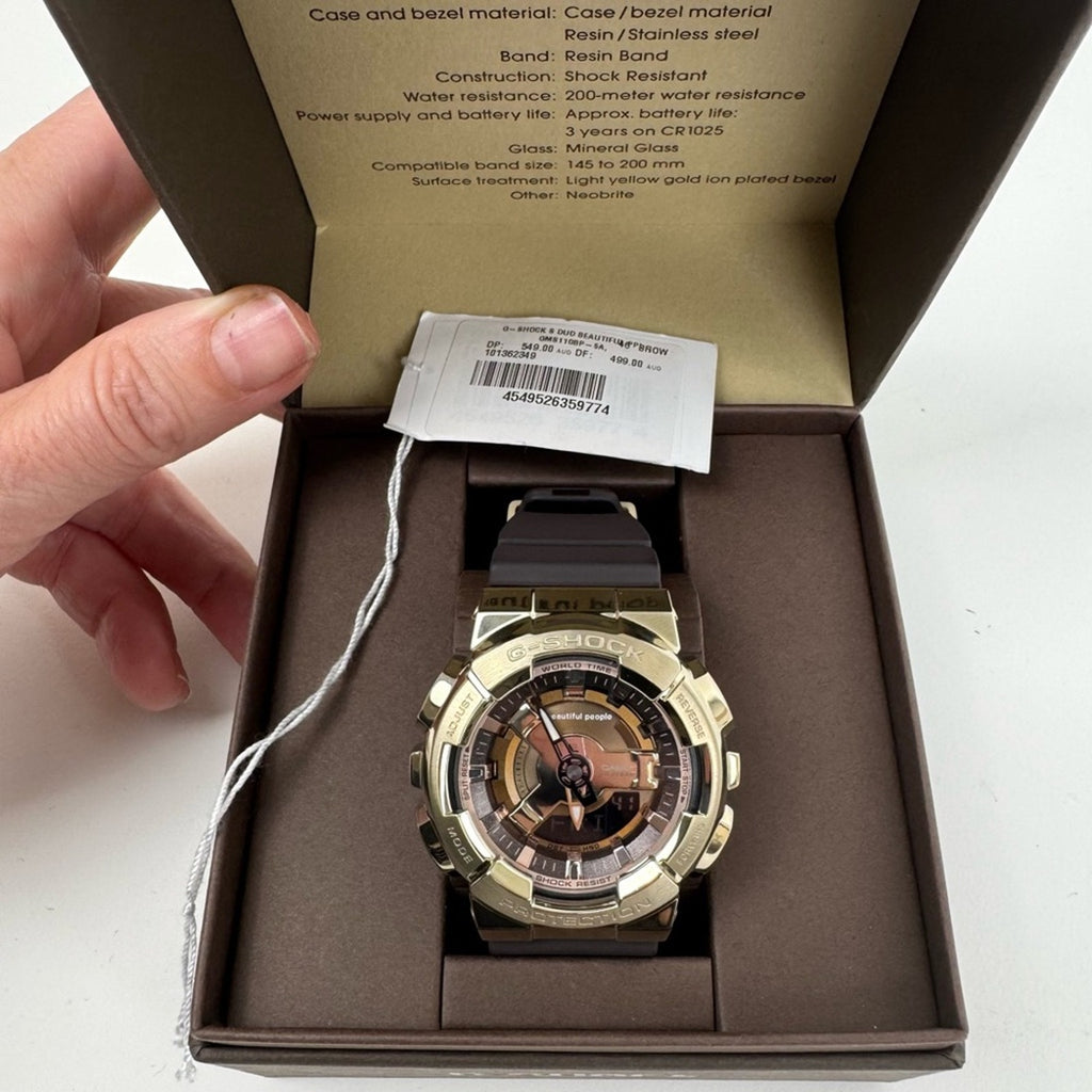 Casio G-Shock x Beautiful People GM-S110BP-5AJR Brown Analog-Digital Watch NIB