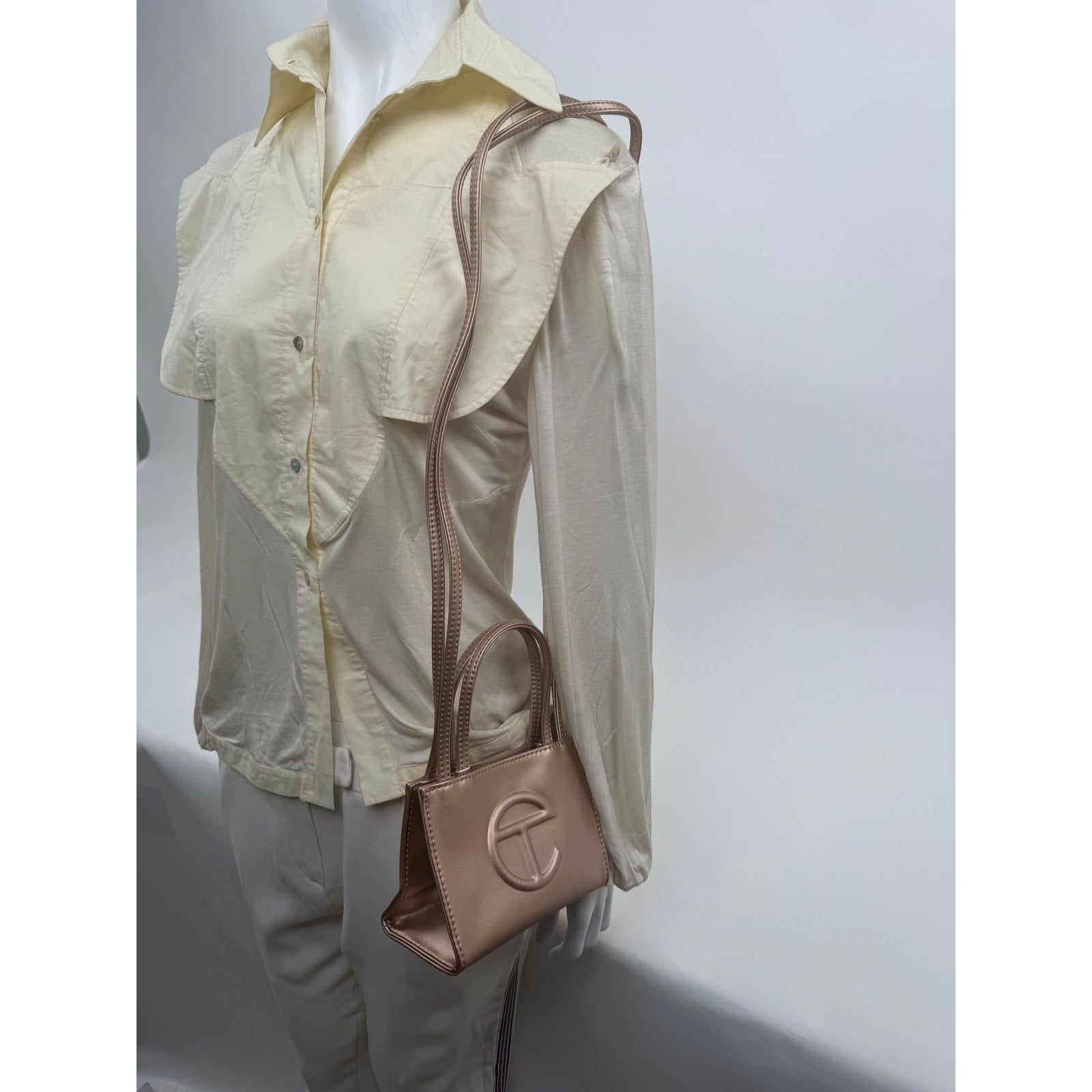Telfar NWT Rose Gold Giftable Small Shopper Bag