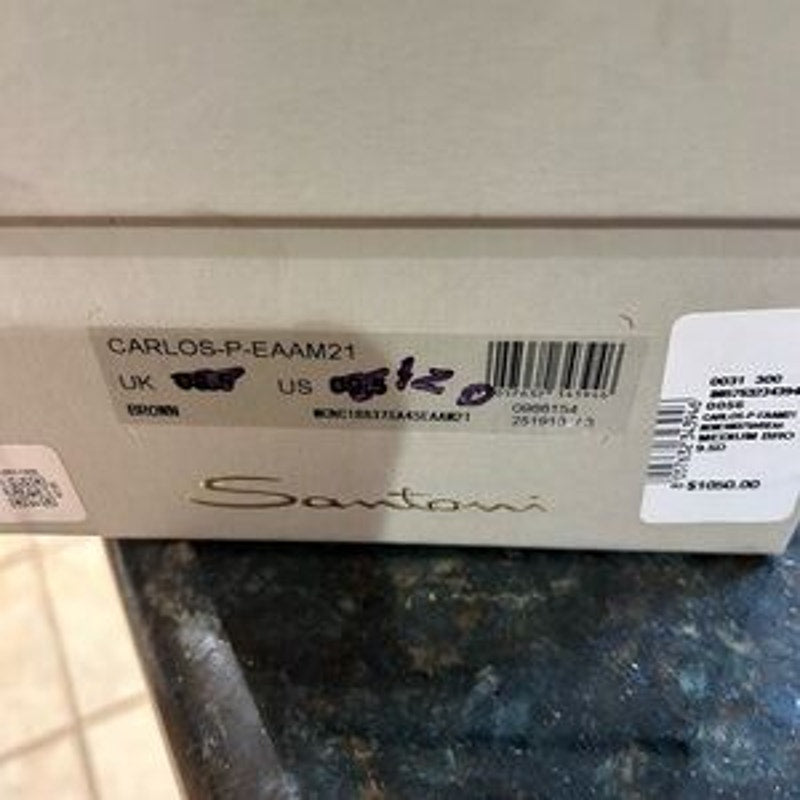 Men's Santoni, shiny leather dress Oxford size 12 made in Italy