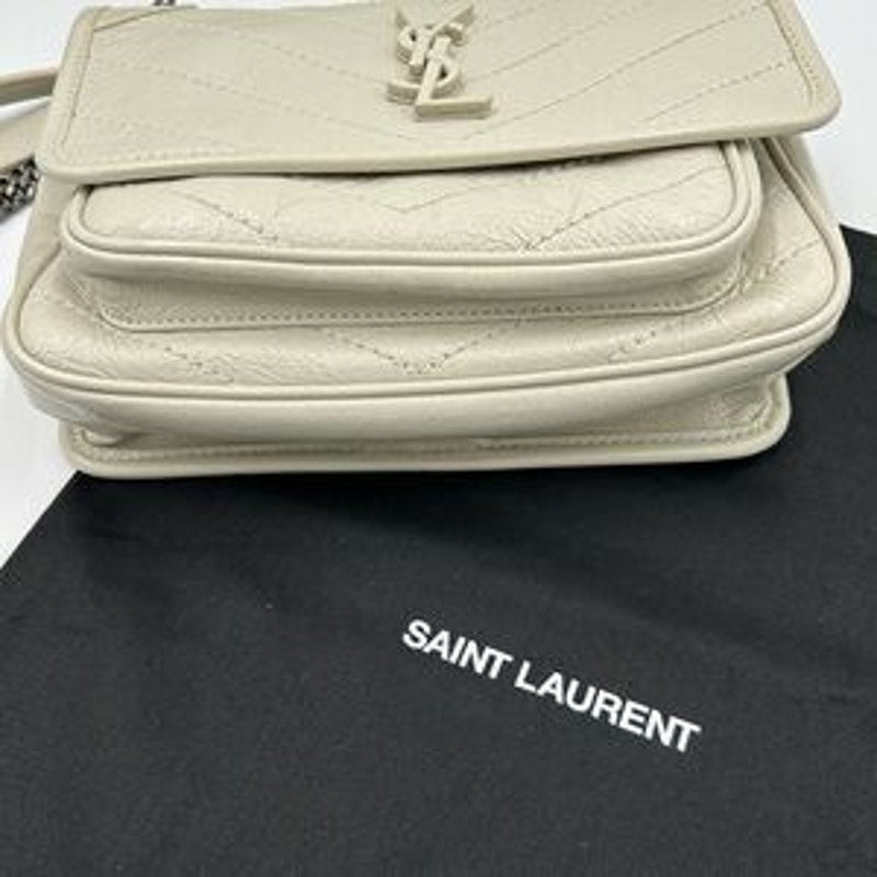 Women's Saint Laurent Ysl NIKI BABY shoulder bag in vintage crinkled leather
