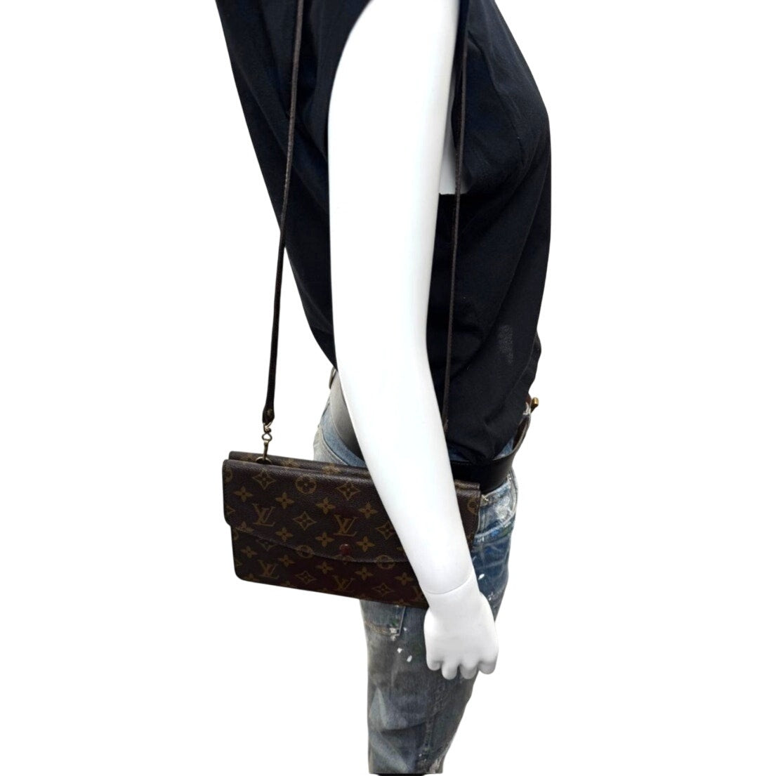 Women's Louis Vuitton Monogram Pochette Double Rabat Shoulder Bag