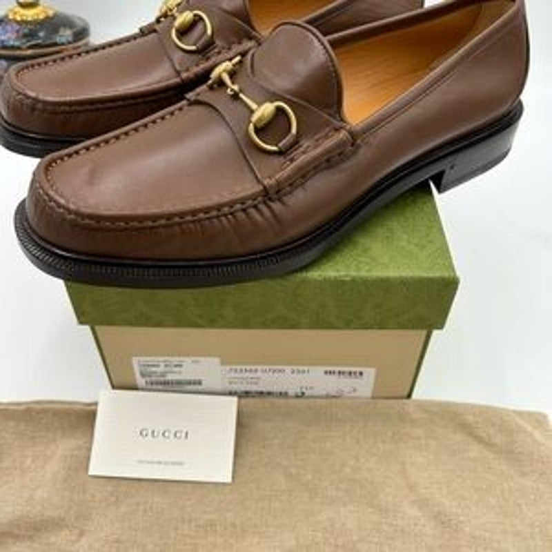 Men's Gucci Horsebit 1953 leather loafers size 11.5 fits 12.5 US made in Italy
