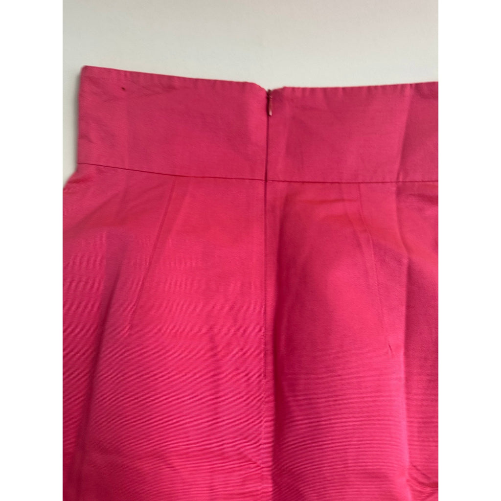 Martin Grant Paris NWT Structured A-Line Skirt – Hot Pink Silk Blend – Size S