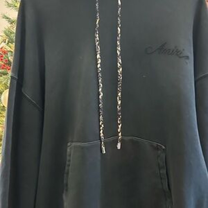 Men's Amiri bleach bandanna cotton oversized hoodie size XXL made in Italy